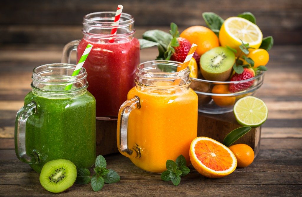 Different fruit smoothies