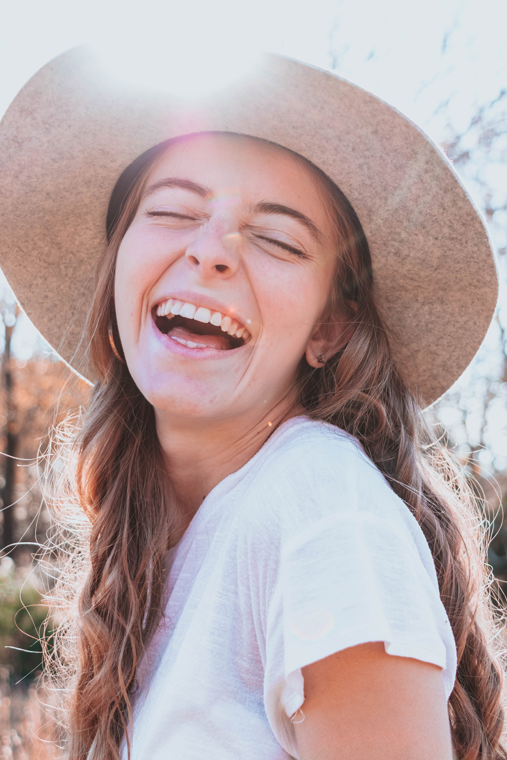 Girl smiling and laughing