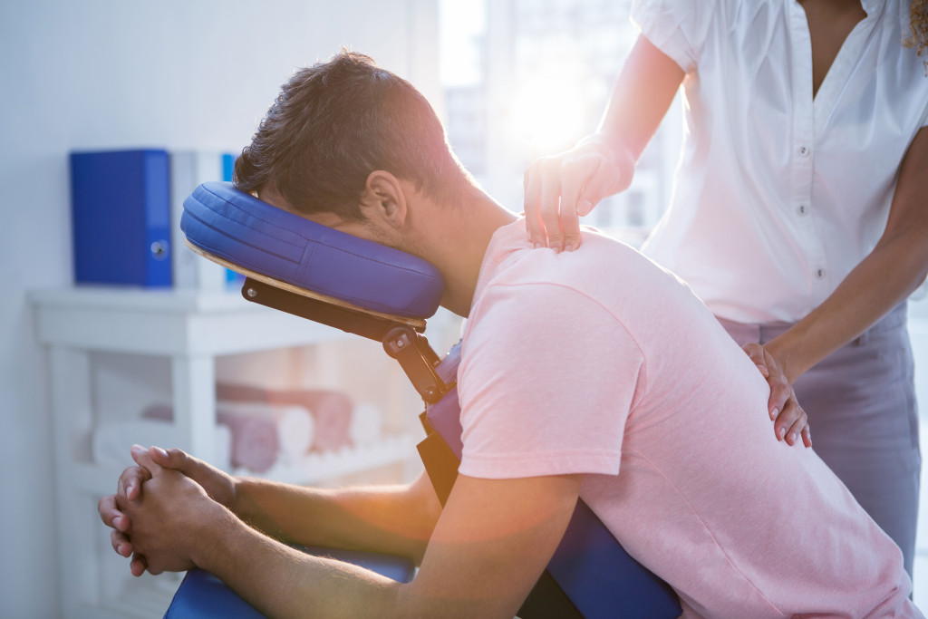 man having a massage