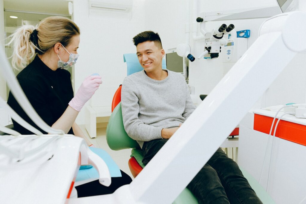 man having a dentist appointment