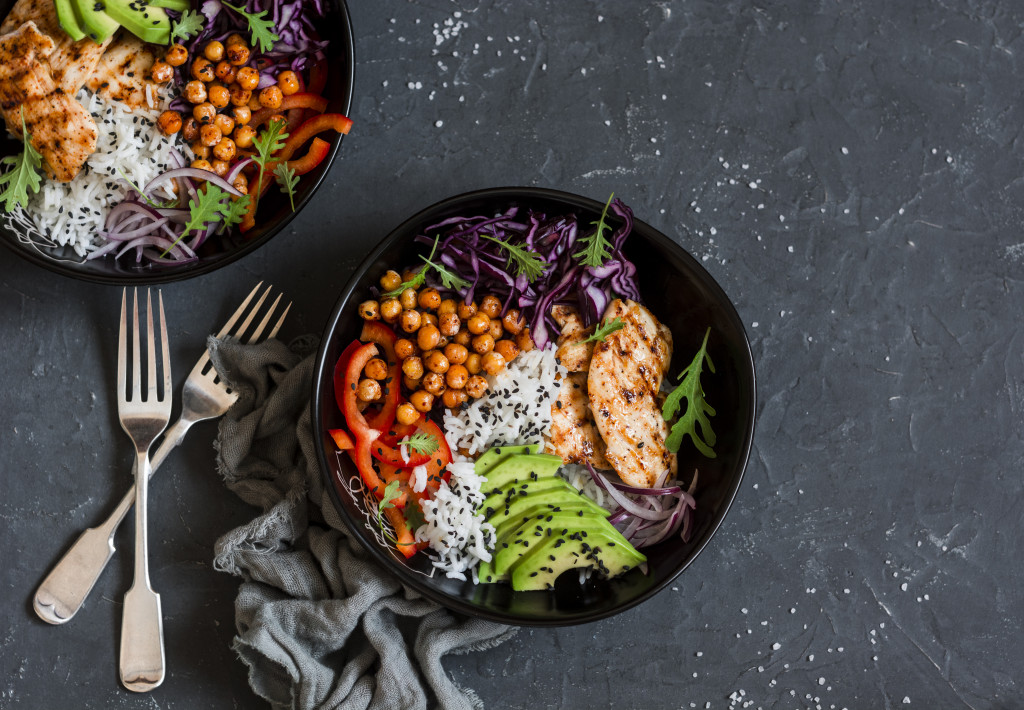 grilled chicken with chickpeas